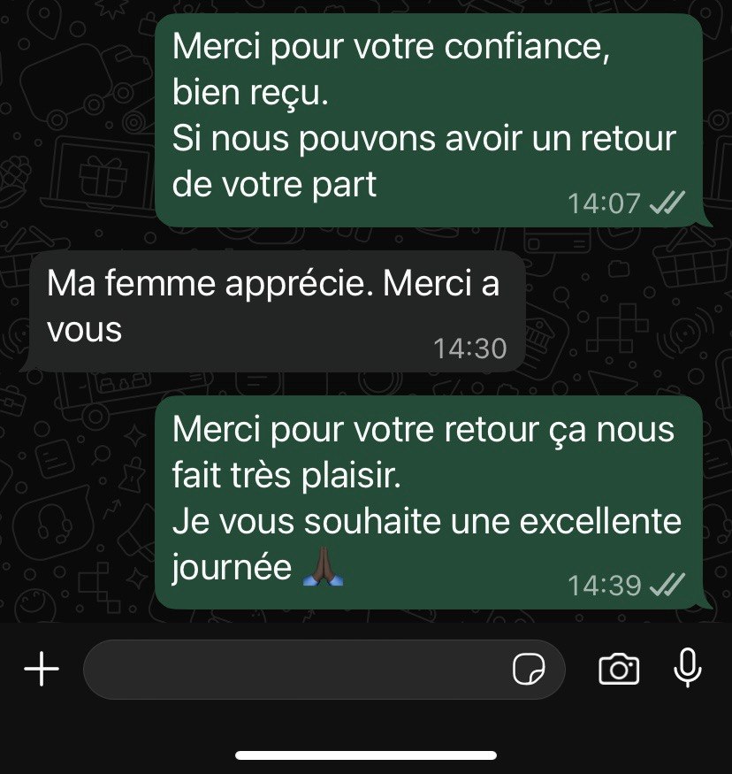 Avis client WhatsApp 5