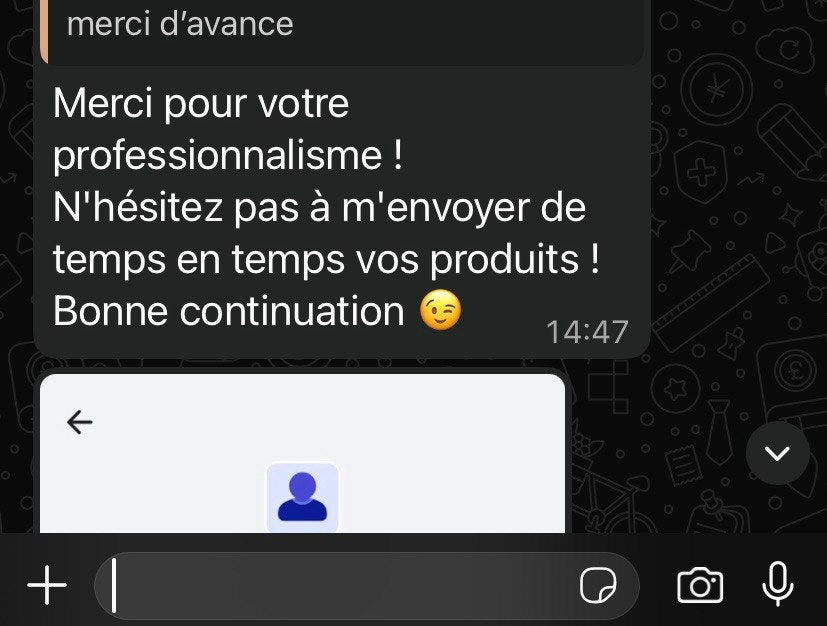 Avis client WhatsApp 4